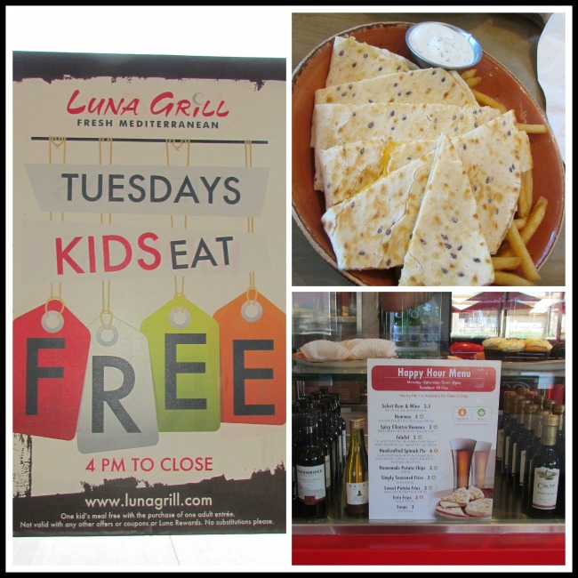 Luna Grill Kids and Happy Hour